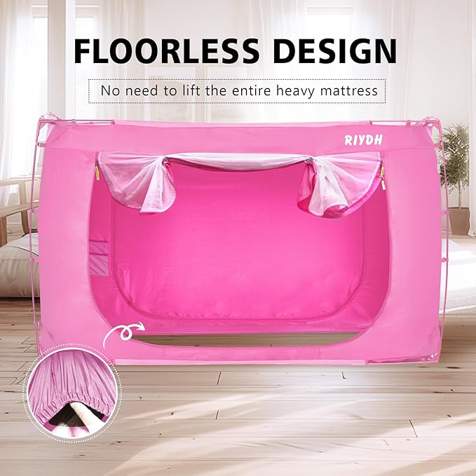 Bed Tent Bed Canopy Queen Size Tents for Adult and Kids- Original Design Portable Dream Tent Indoor Sleeping 80% Blackout with 3 Doors Breathable Big Space Tents