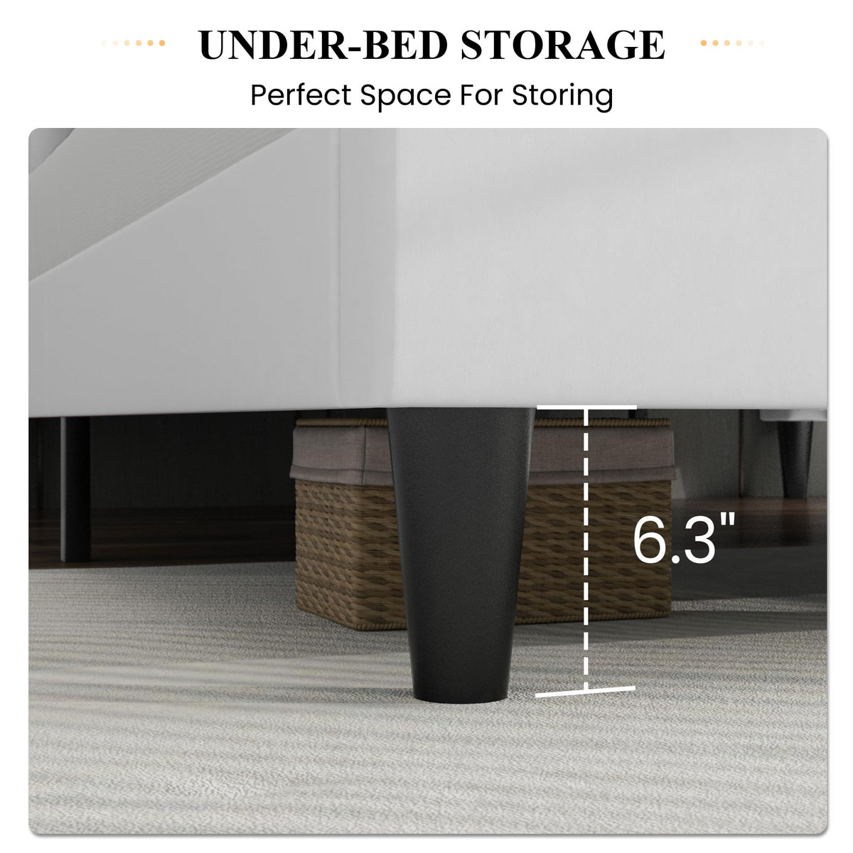 SHA CERLIN Full Bed Frame/Velvet Upholstered Platform Bed Frame with Headboard/Strong Wood Slats Support/Mattress Foundation/No Box Spring Needed/Easy Assembly/White
