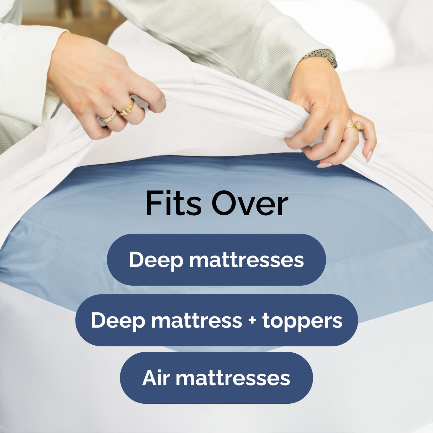 Extra Deep Cal King Sheet Set - 6 Piece Breathable & Cooling Sheets - Hotel Luxury Bedding Set w/18-24 Inch Extra Deep Pockets - Easy Fit - Super Soft, Wrinkle Free and Comfy - White, Cal King Size
