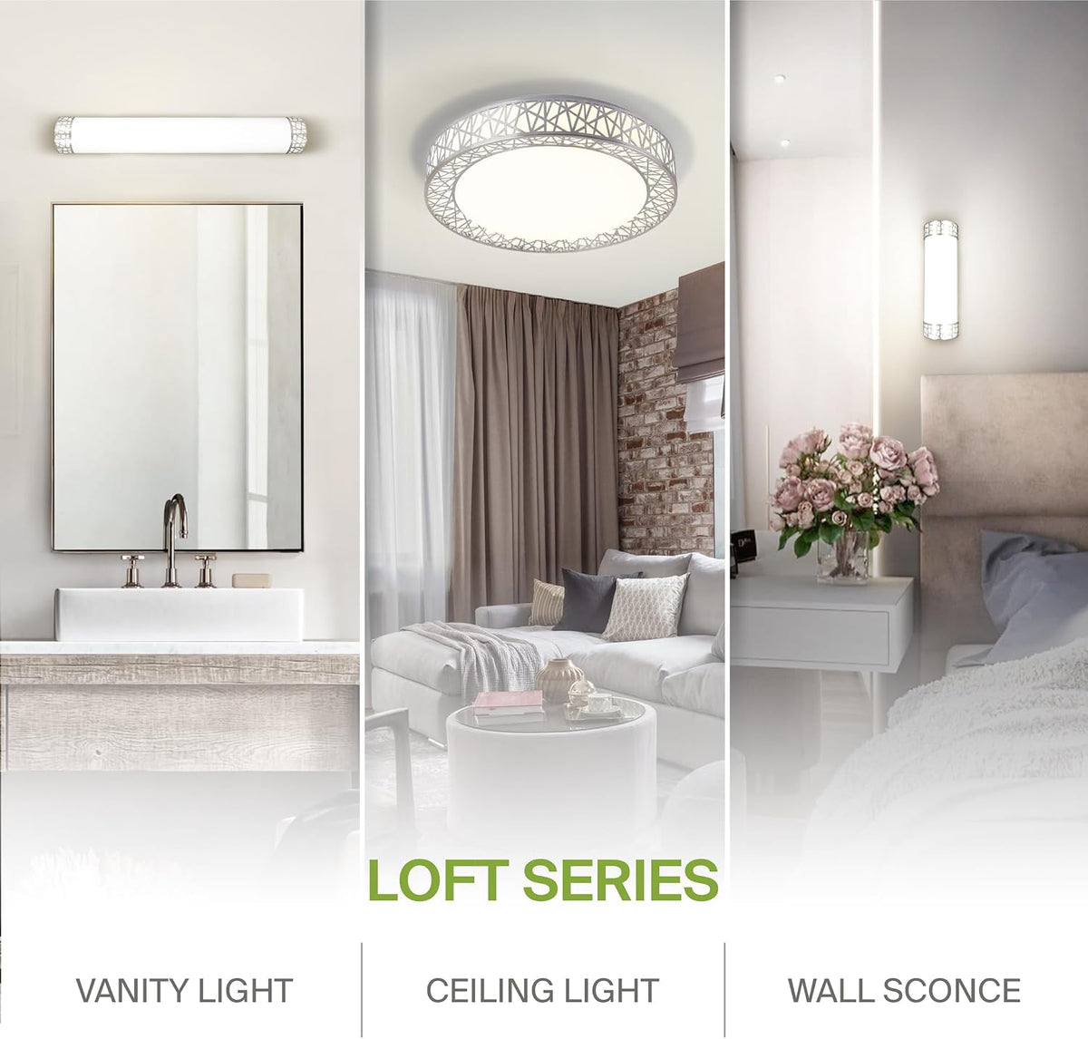 ASD 12 Inch LED Flush Mount Ceiling Light Fixture for Bedroom, 20W 1130LM 5CCT 2700K-5000K, Triac Dimmable Lights, Dining, Living Room, Kitchen Lamps, Modern Home Lighting Fixtures, Nickel, ETL