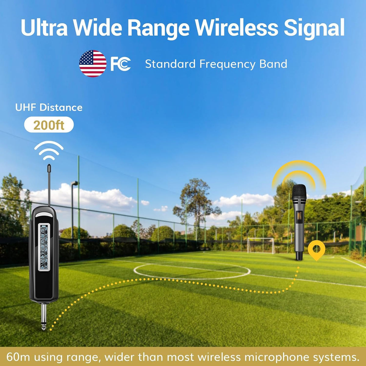 TONOR Wireless Microphones, 4 UHF Karaoke Microphone System, Microfonos Inalambricos with Rechargeable Receiver, Cordless Dynamic Mics Set for Singing, Wedding, Party, 60 m/200ft TW361, 4 Mics Grey