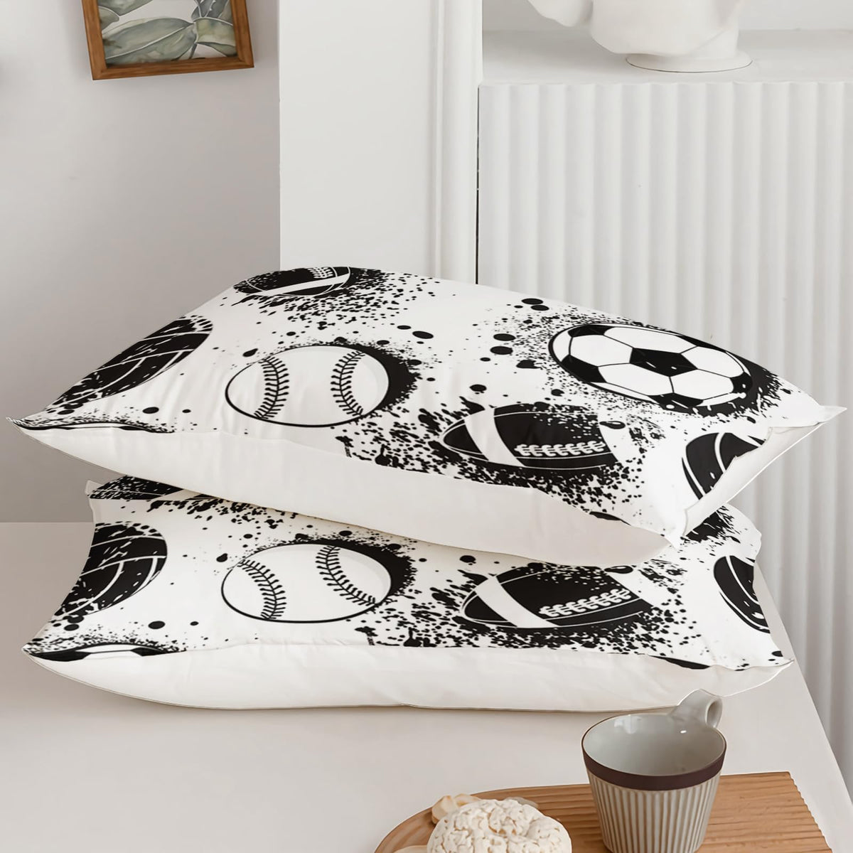 Axolotl Ball Sports Comforter Set Twin,Football Soccer Bedding Set,Football Baseball Game Comforter Set,Baseball Bedding Set,Hip Hop Graffiti Artwork Bedding for Boys Kids Men,1 Quilt 2 Pillowcases