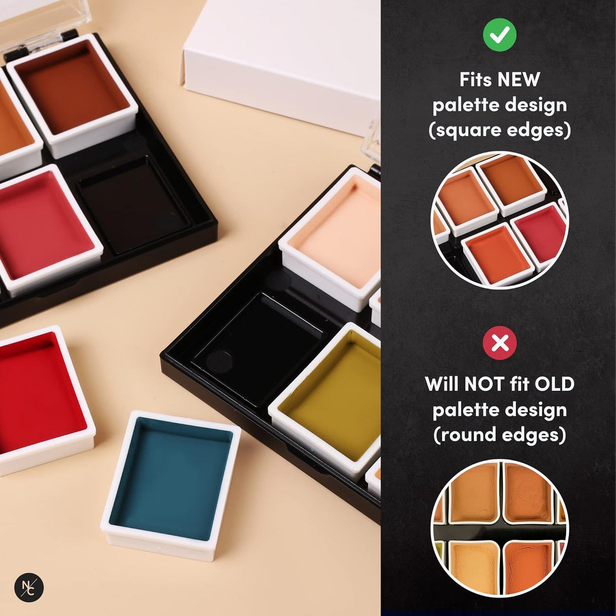 Alcohol Palette Refill Pans - Skin Tones - Chestnut
