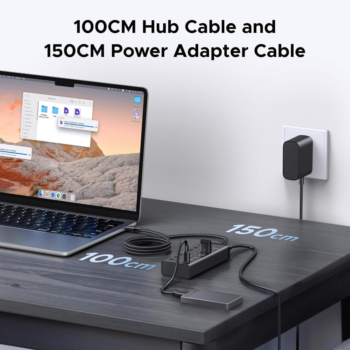 UGREEN 7-in-1 Powered USB C 3.0 Hub, 7 Ports, 5xUSB-A and 2xUSB-C, 5Gbps