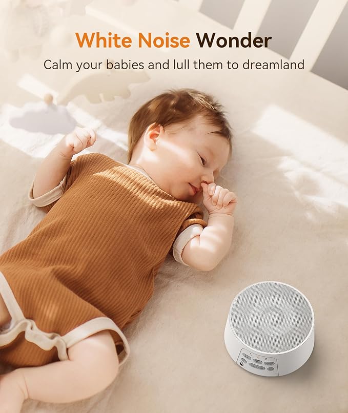 Dreamegg White Noise Sound Machine for Adults Sleeping, D3 Pro Sound Machine for Baby Adults, 29 HiFi Sound, Battery/Adapter, Portable Sound Machine for Sleeping, Sound Therapy for Home Office Travel
