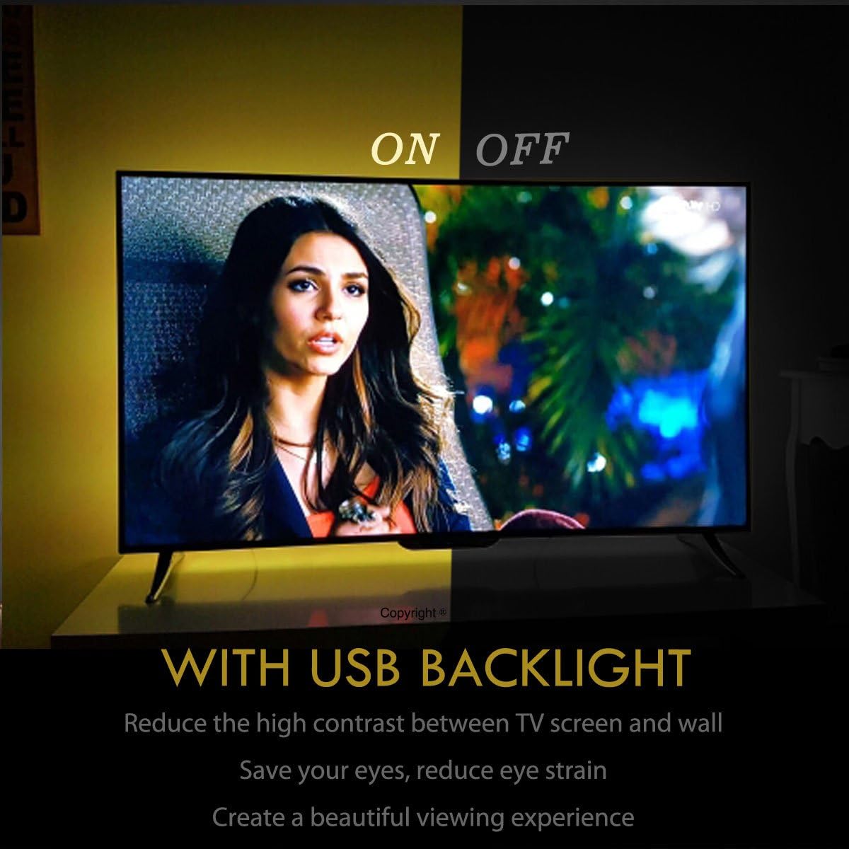 LED Strip Lights for 85 90 95 inches TV USB Powered TV Backlight Lights Kit