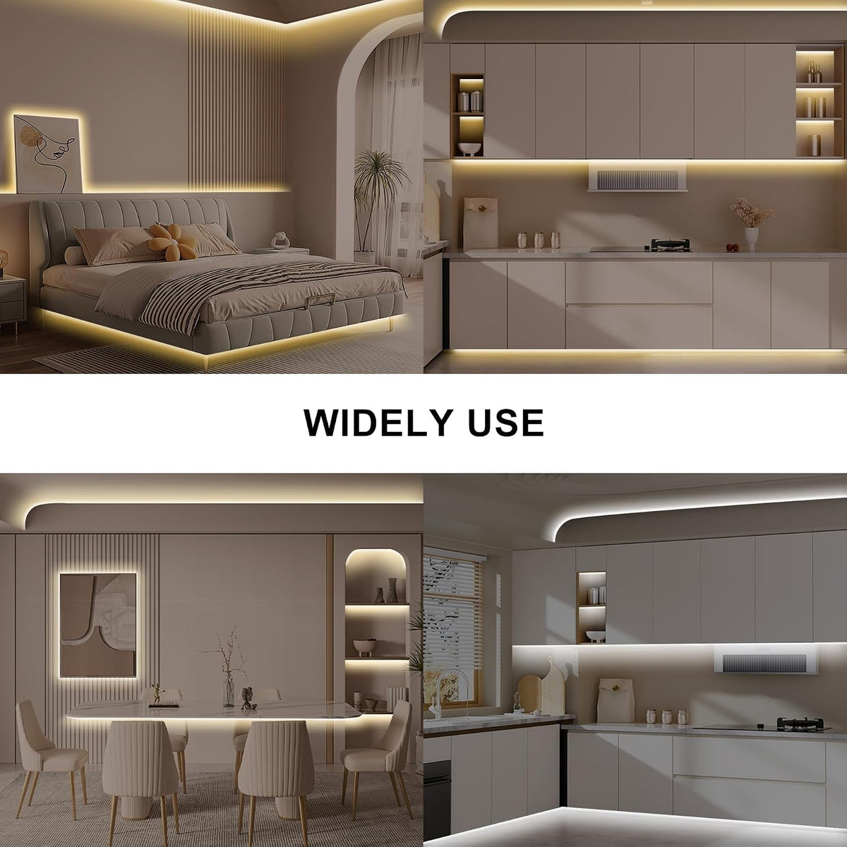 Tatazone Tunable White COB Led Strip Light with RF Remote