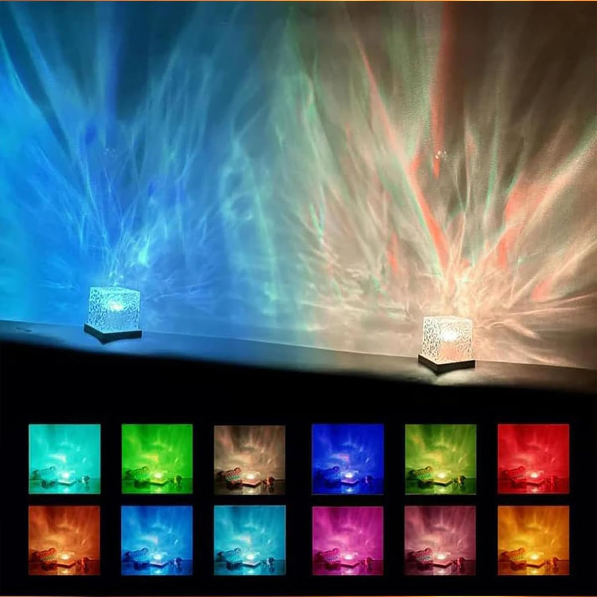 2 Pack Ocean Wave Projector Light,Shower Lamp Ambient Lighting