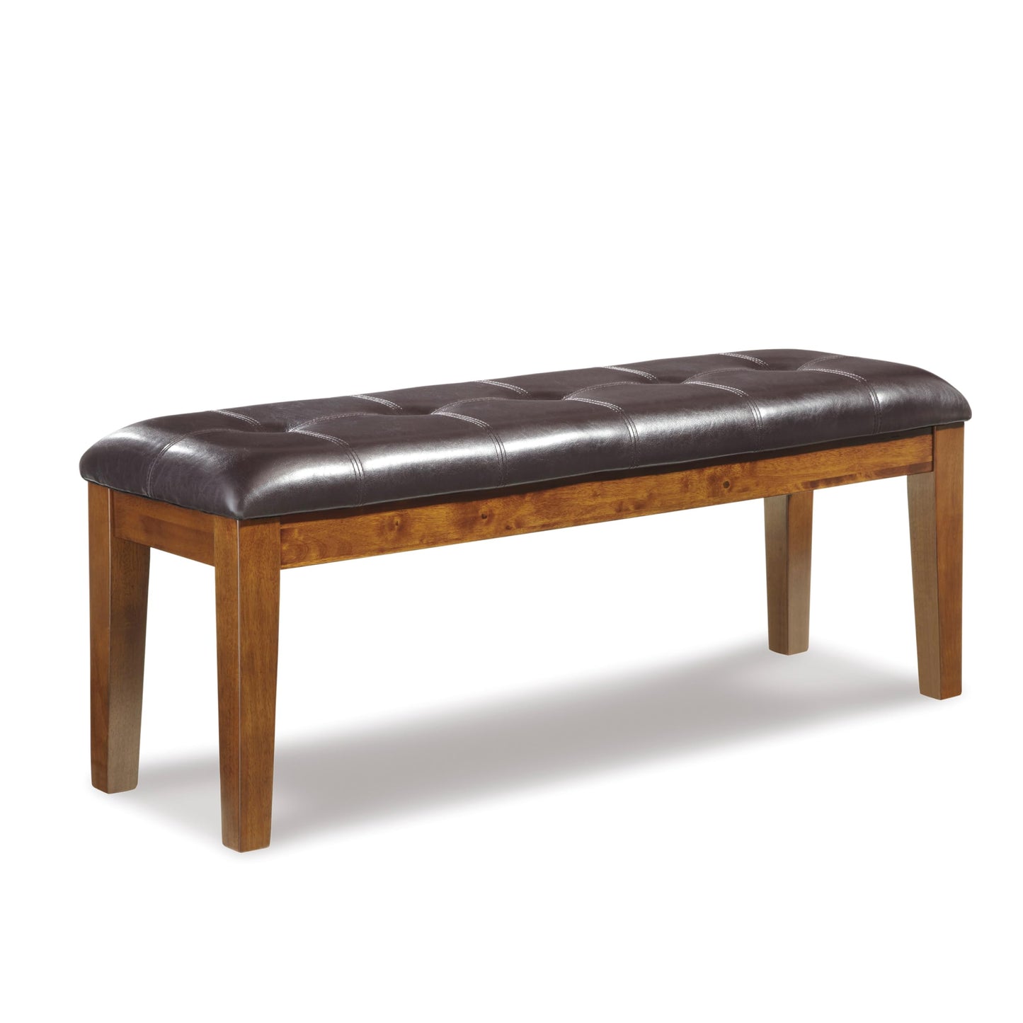Signature Design by Ashley Ralene Tufted Upholstered Dining Room Bench, Medium Brown