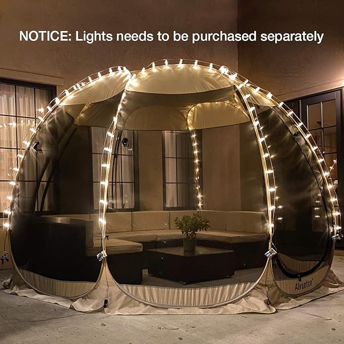 Alvantor Pop Up Screen Tent House Room Instant Outdoor Camping Canopy Sun Shelter Gazebo for Patio, Backyard & Deck, Privacy Tent(2-10 People, 8'x8' 10'x10' 12'x12')