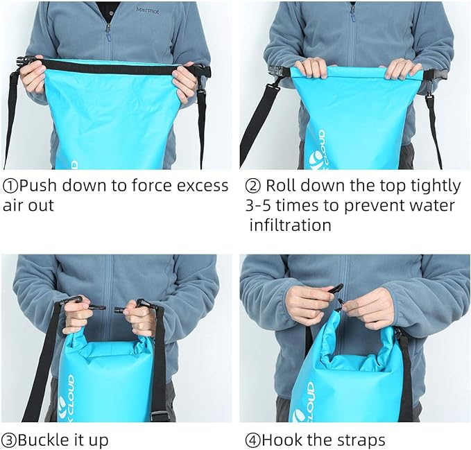 ROCK CLOUD Dry Bag Waterproof 40L Dry Sack for Kayaking Rafting Boating Beach Surfing Swimming Canoe Camping Hiking Fishing Ski