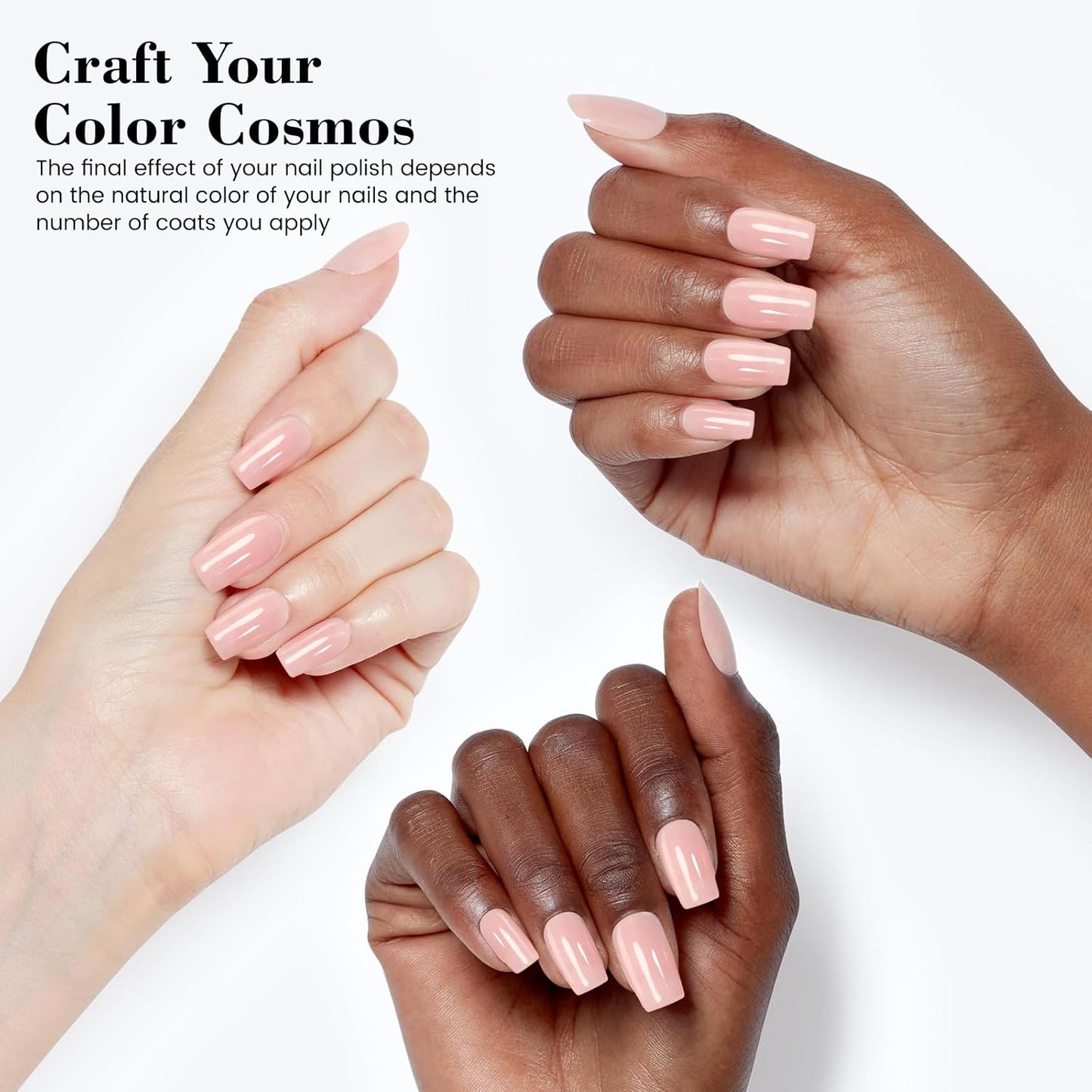 HEMA and TPO Free Clear Pink Gel Nail Polish - 18 ML Nude Sheer Pink Sand Nail Polish Gel for Women Girls Gift, Long Lasting Neutral Jelly Color Soak Off Cured for Home Nail Art Salon DIY