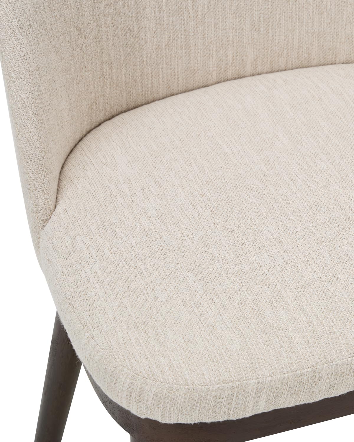 Homixis Upholstered Dining Chairs Set of 6 - Line Fabric Modern Dining Room Chairs, Mid-Back Restaurant Kitchen Chairs with Wooden Legs