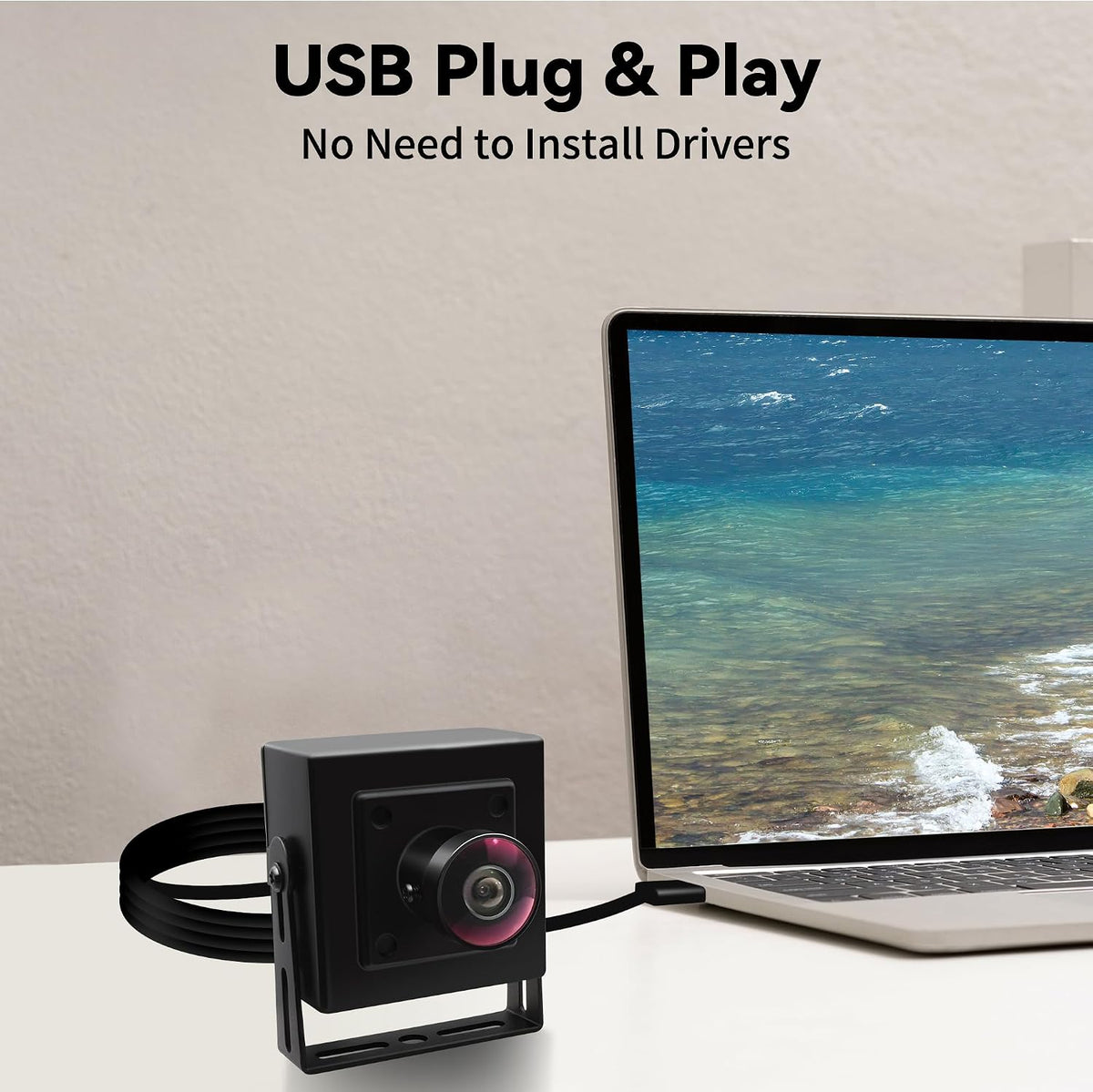 MMlove 5MP USB Camera 1944P 170° Wide Angle Webcam for Video Conferencing
