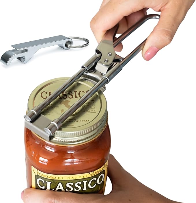 Oleex Jar Opener for Weak Hands with Keychain Bottle Cap Opener. Easy Jar Opener for Seniors with Arthritis or Kids Jar Openers. Jar Gripper Tight Lid Opener and Bottle Opener Kitchen Gadgets