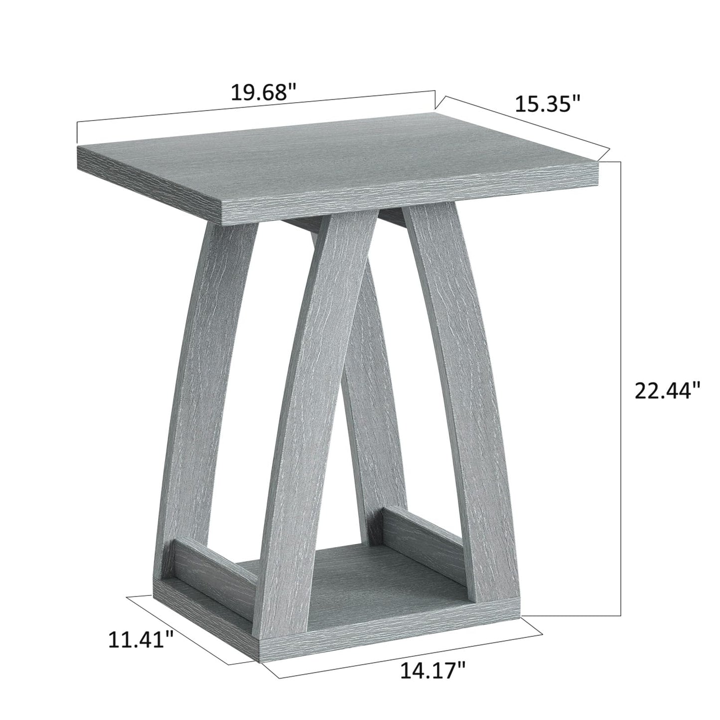 FROMJBEST End Table, Side Table, Nightstand, Sofa Side Table with Shelf, Modern End Table for Living Room, Bedroom