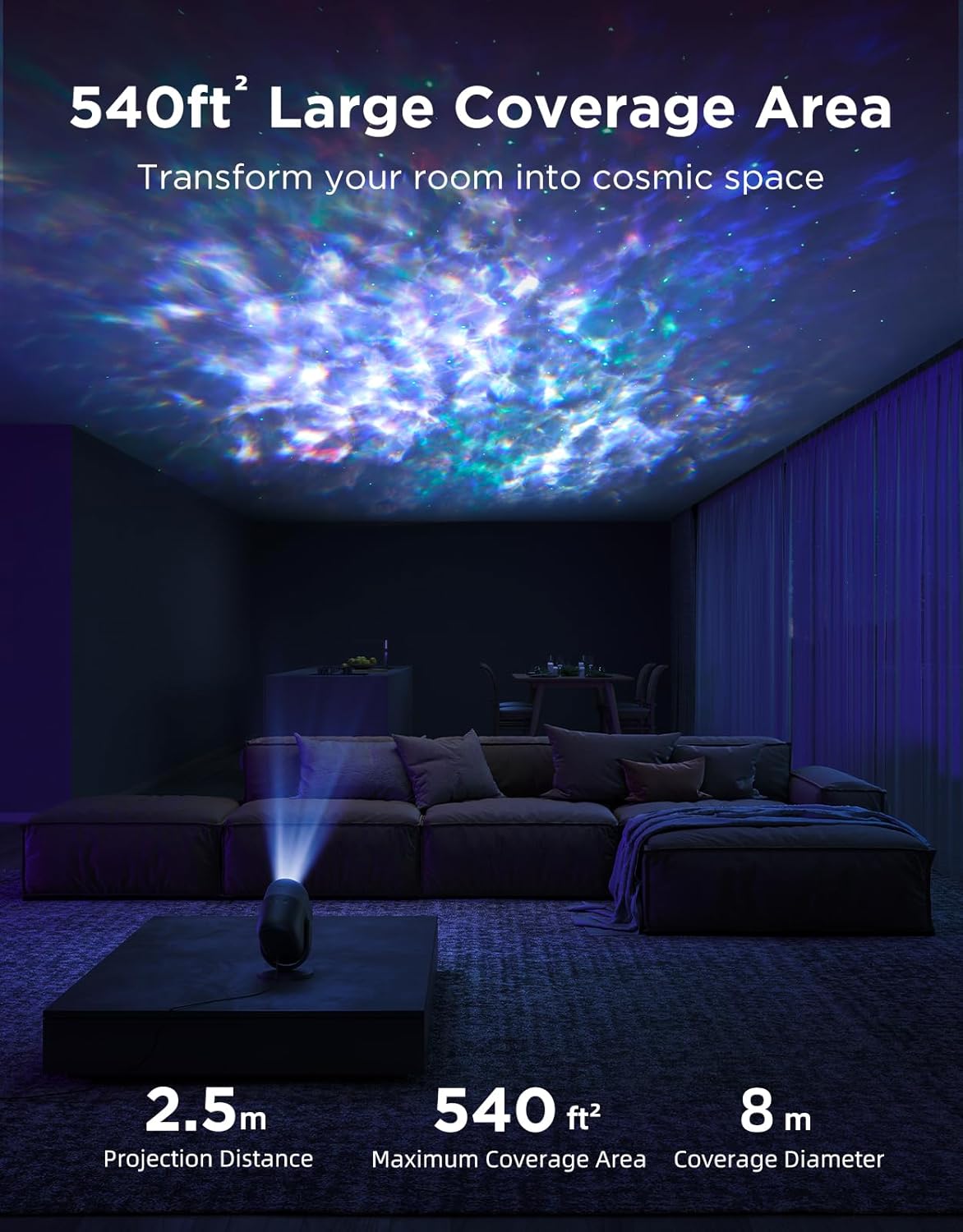 Govee Star Projector Lights, 7-Zone Nebula Effect, Compatible with Matter