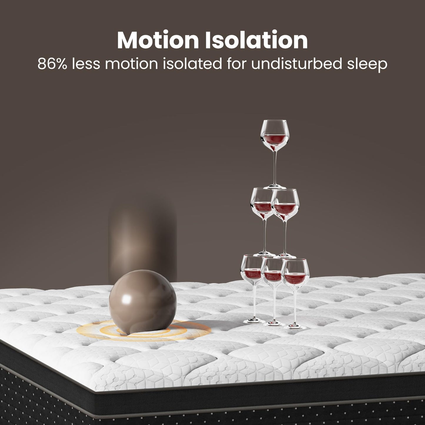 Queen Mattress 14 Inch-Premium Hybrid Mattresses in a Box with Air-Flow Individual Pocket Spring for Motion-Isolation & Pain Relief-Fiberglass Free Bed with 365 Night Trial, CertiPUR-US Certified