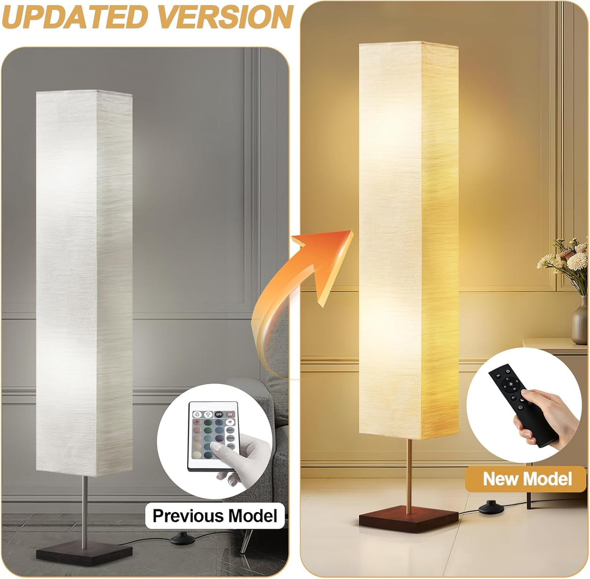 RGBW Color Temperature Adjustable Floor Lamp, Standing Lamp for Living Room