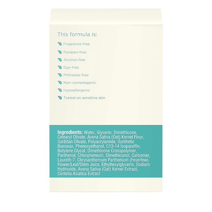 Aveeno Calm + Restore Oat Gel Facial Moisturizer for Sensitive Skin, Lightweight Gel Cream Face Moisturizer with Prebiotic Oat & Feverfew, Hypoallergenic, Fragrance- & Paraben-Free, 1.7 oz (Pack of 5)