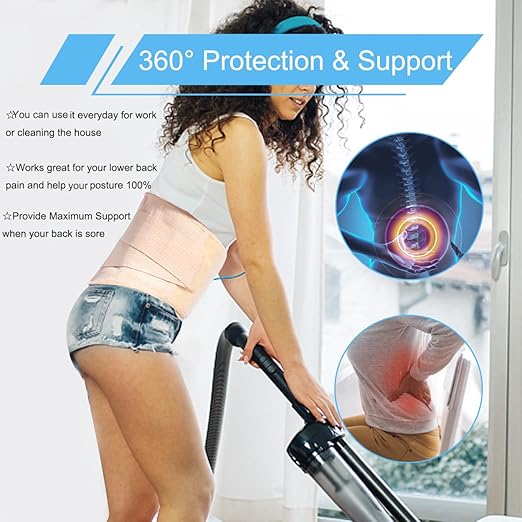 Back Brace for Men Women Lower back - Immediate Relief from Back Pain, Herniated Disc, Sciatica, Scoliosis and more! - Breathable Mesh Design with 7 Stays, - Back Support Belt for Men/Women for work , Anti-skid lumbar support belt (XX-Large)