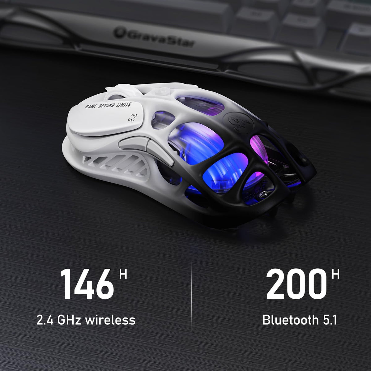 GravaStar Mercury M1 Pro Tri-Mode Wireless Gaming Mouse