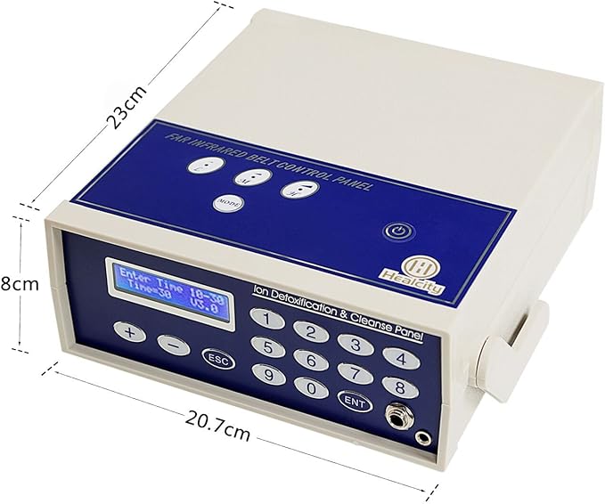Ionic Foot Bath Detox Machine Birthday Gift Professional Negative Hydrogen Ion Foot Detoxification System with 2 Detox Arrays Far Infrared Wrist Strap Waist Belt Storage Case