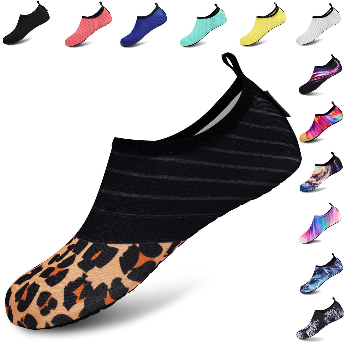 VIFUUR Water Sports Unisex Shoes Splice Orange Leopard - 5.5-6.5 W US/ 4.5-5.5 M US (36-37)