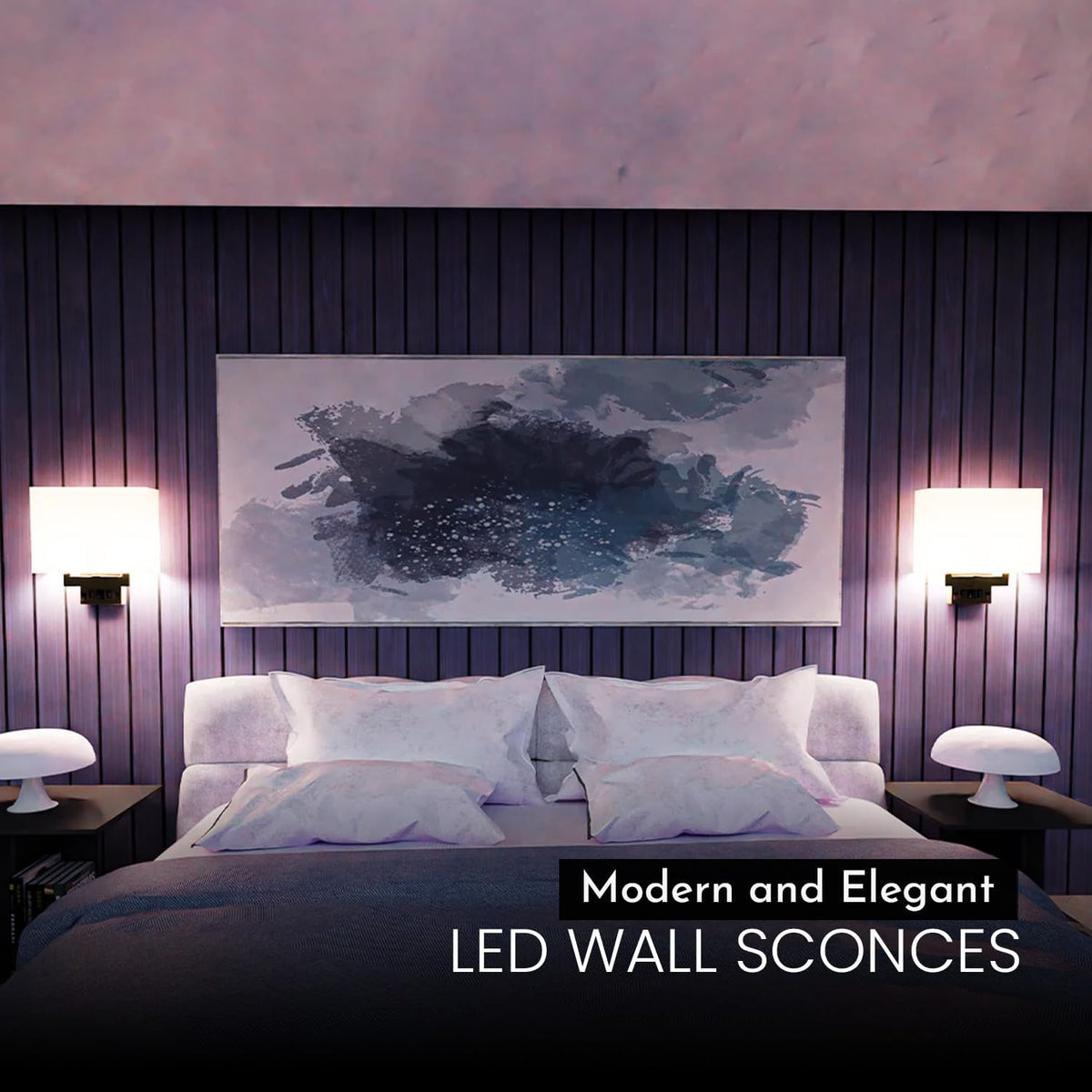 Wall Sconces Set of two Modern Bathroom Light Fixtures with Outlet Indoor Bedside Wall Lamps Set with USB Ports and Outlet, E26 Base, 120V, Brushed Nickel Finish, Iron Body, White Fabric Shade