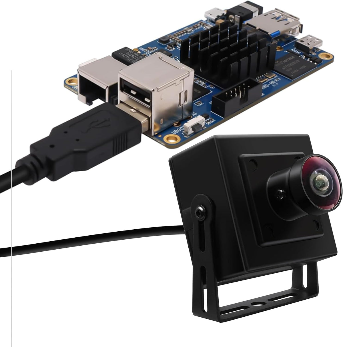 MMlove 5MP USB Camera 1944P 170° Wide Angle Webcam for Video Conferencing