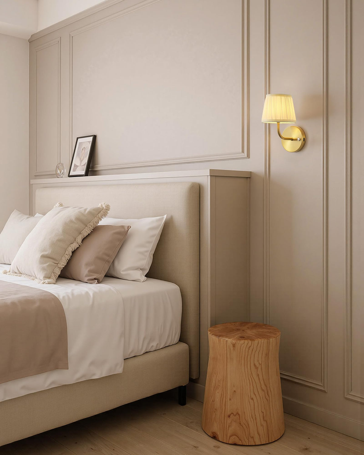 PUSU LED Cordless Gold Small Wall Sconces Set of 2, Rechargeable 5200mAh Battery Operated Fabric Wall Lamp with Remote, Lighting for Living Room, Bedroom, Hallway, Bathroom, Stairs, Kitchen, Cabinet