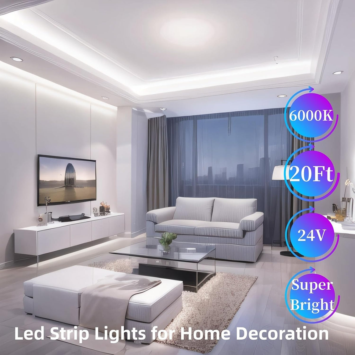 20ft/6M Led Vanity Mirror Lights Kit Vanity Make-up Mirror Full Length Mirror Cloakroom Adjustable Flexible Strip Light Table Set with Dimmer & Power Supply Mirror Decor Mirror Not Included