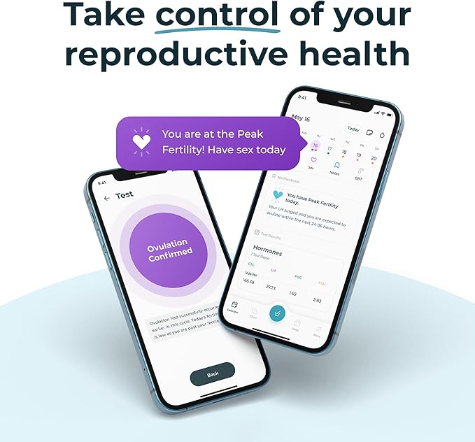Inito Fertility Monitor & Hormone Tracker for Women | Estrogen, LH, PdG (Urine Metabolite of progesterone), FSH | Track and Confirm Ovulation | Includes 15 Test Strips (iPhone 16 Pro)