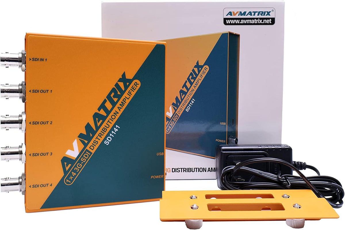 AVMATRIX SDI Splitter 1×4 Distribution Amplifier 3G/HD/SD SD1141