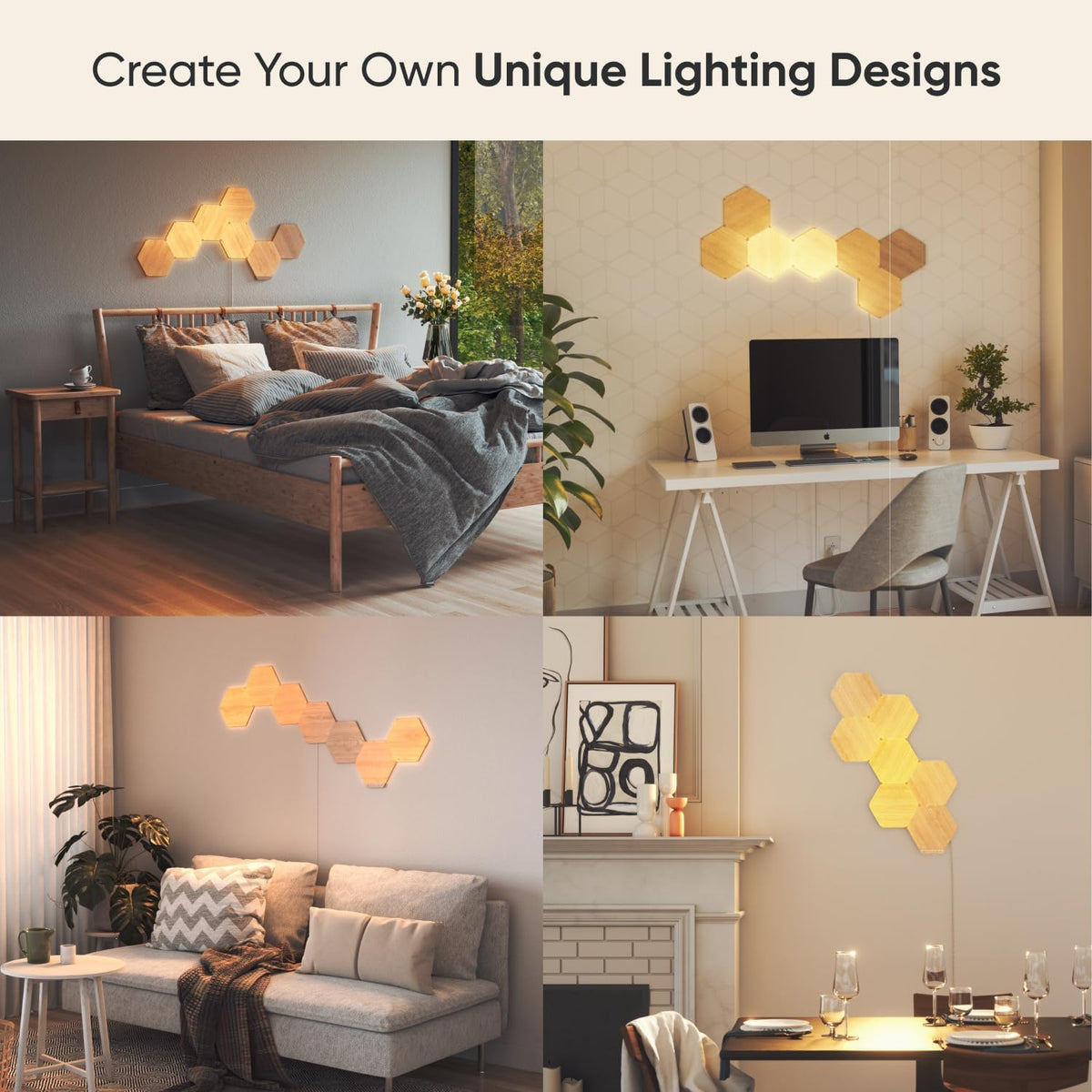 Nanoleaf Elements Hexagon Lights, Smart RGBW LED Wall Light Panels, 7 PK