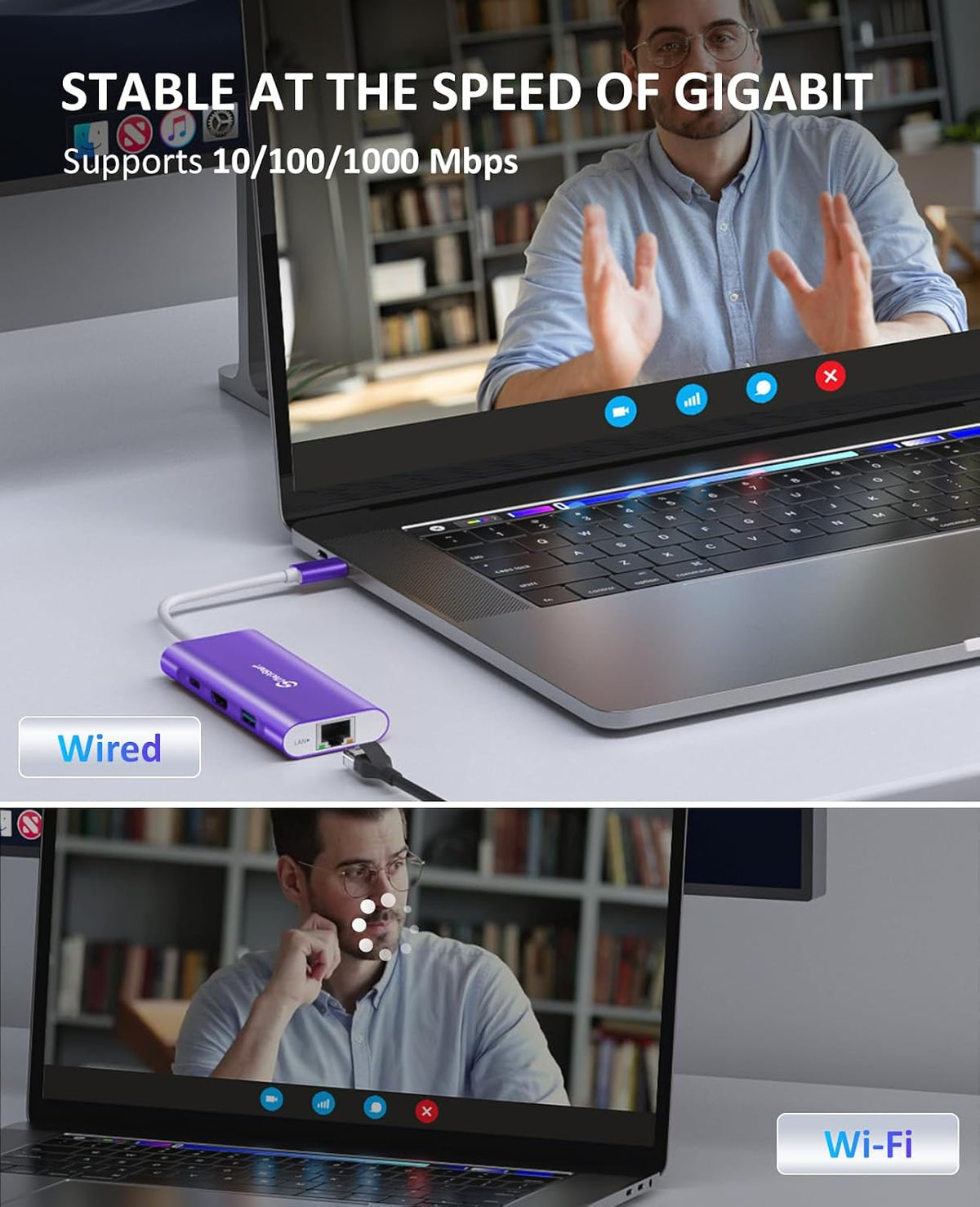 UtechSmart USB C Hub for MacBook Pro/Air, Chromebook, Dell XPS & HP
