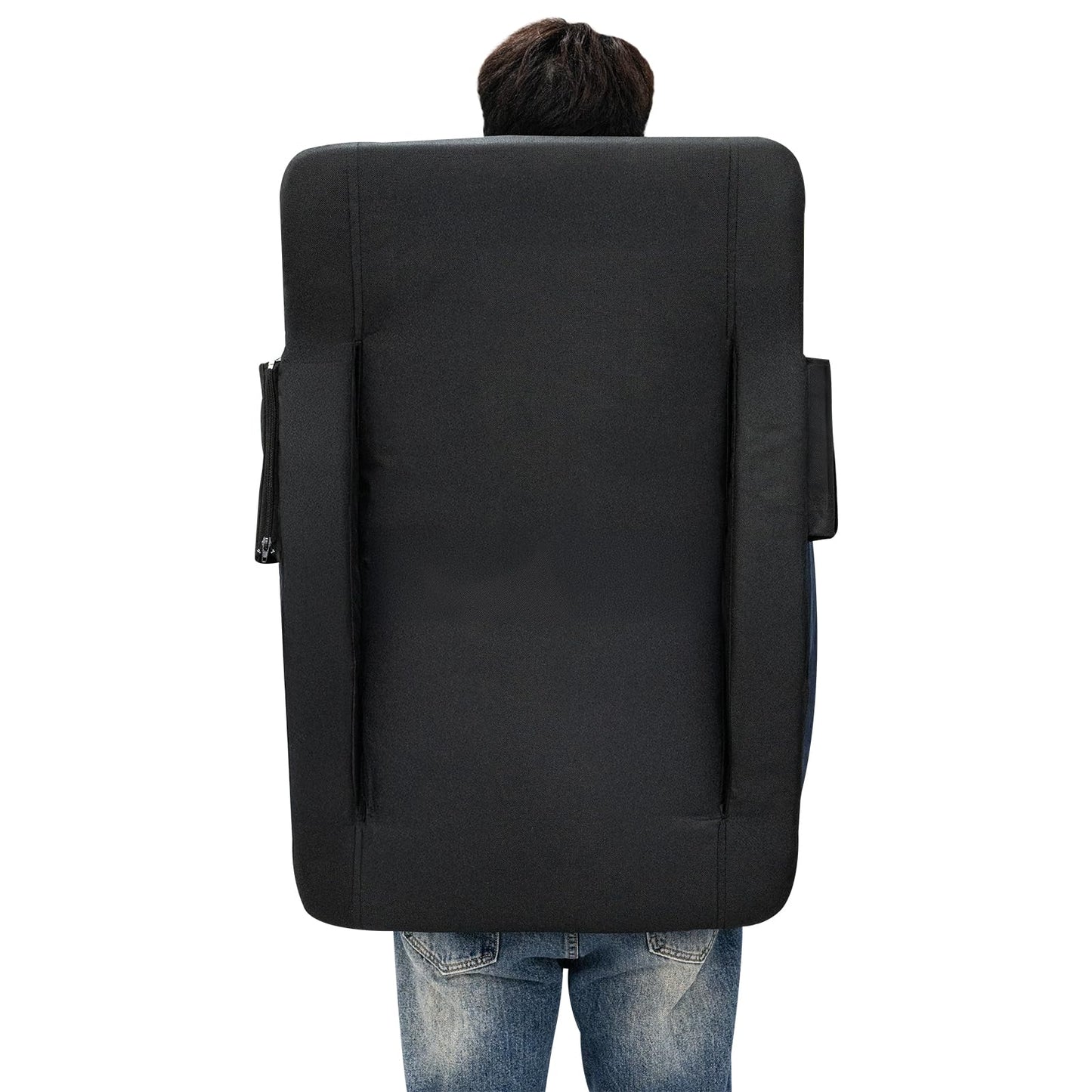 Stadium Seats with Back Support, Wide Bleacher Chairs with Back and Cushion, Armrests, 4 Pockets, Portable Reclining Bleacher Seats for Sport Events, Beaches, Camping, Concerts