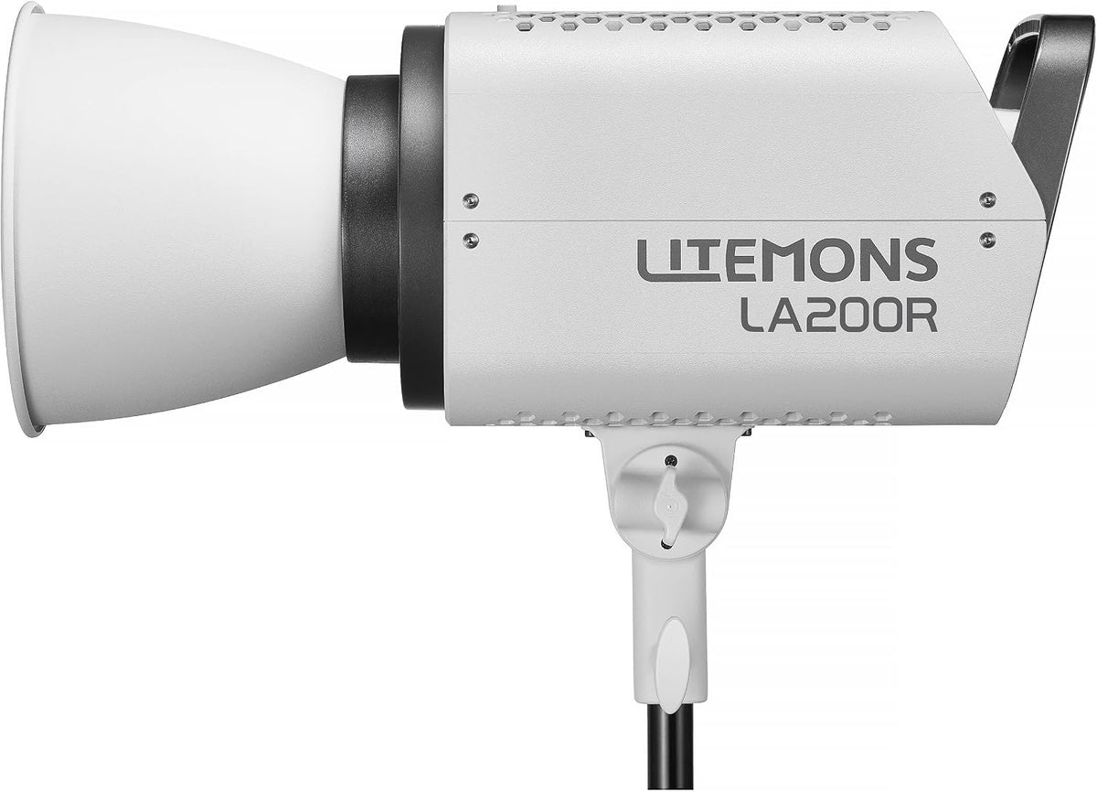 Godox Litemons RGB LED (White) Monolight 220W, 1800–10000K Full Color Video Light, 64,000 Lux, NFC & App Control, Bowens Mount, AC or Battery Power (LA200R)