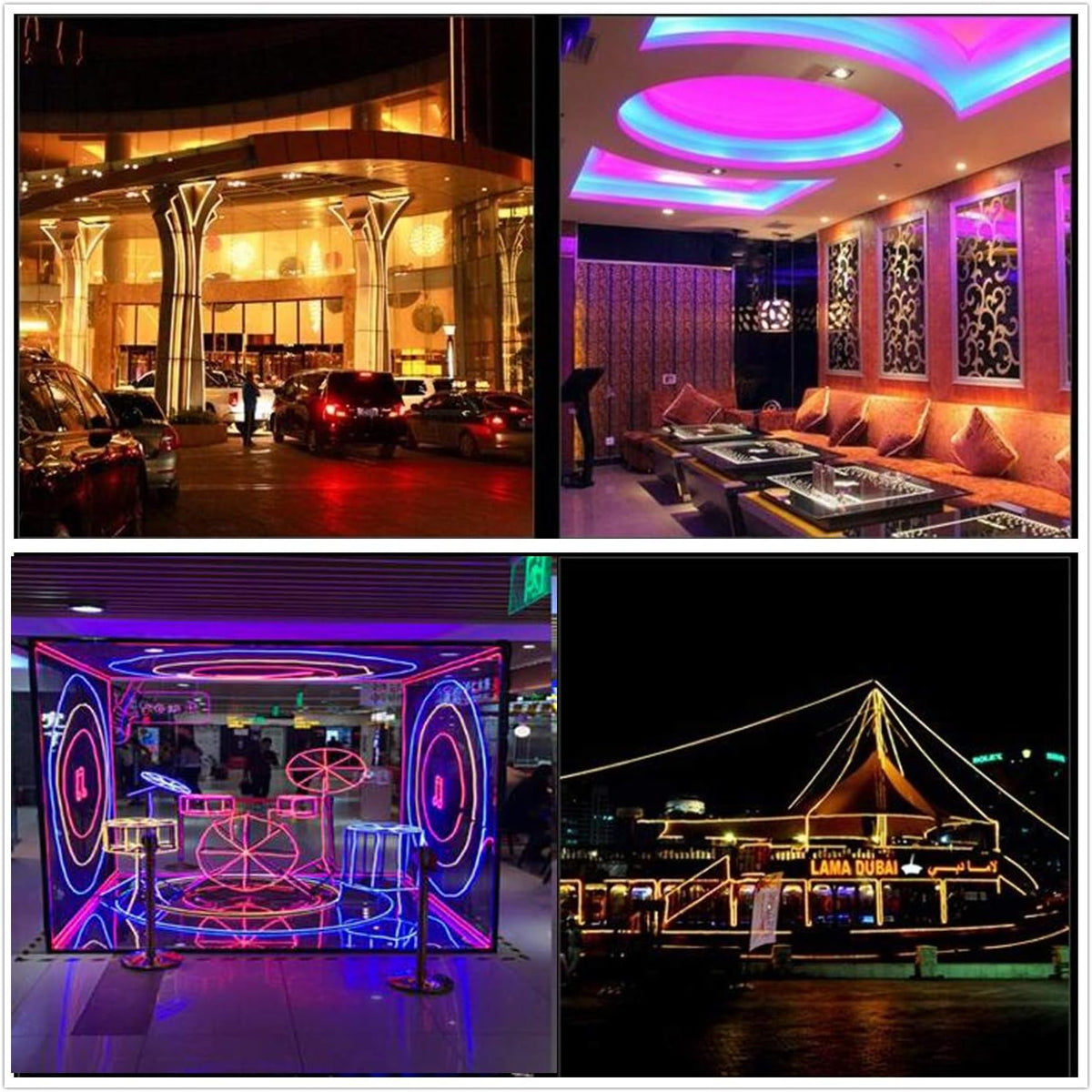 360° Neon Led Type AC 110-120V 360 Degree NEON LED Light Strip, Flexible/Waterproof/Dimmable/Multi-Modes LED Rope Light + Remote for Home/Garden/Building Decor (65.6ft/20m, Pink)