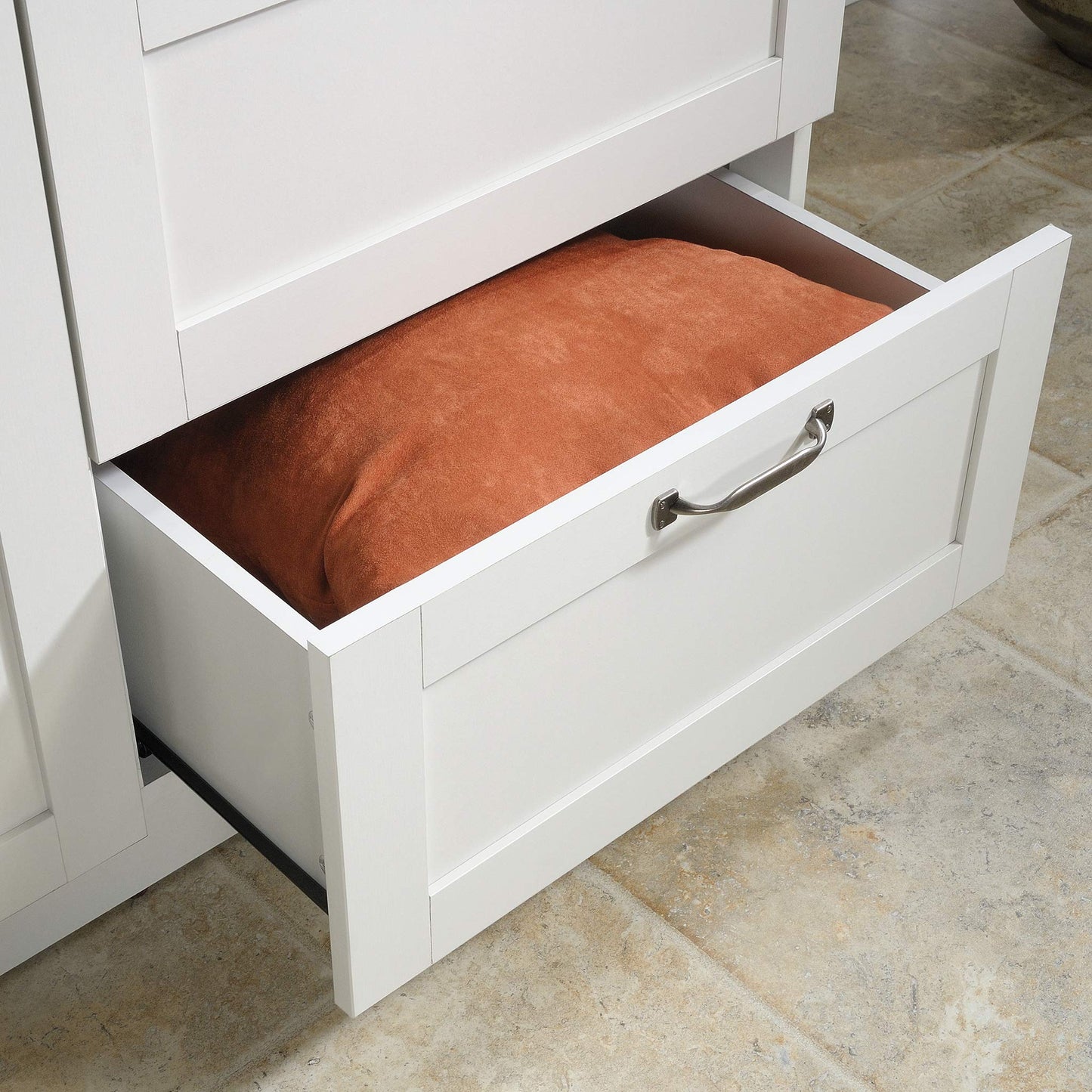Sauder Miscellaneous Wardrobe/Storage Pantry Cabinet, L: 40.0" x W: 19.45" x H: 71.1", Soft White