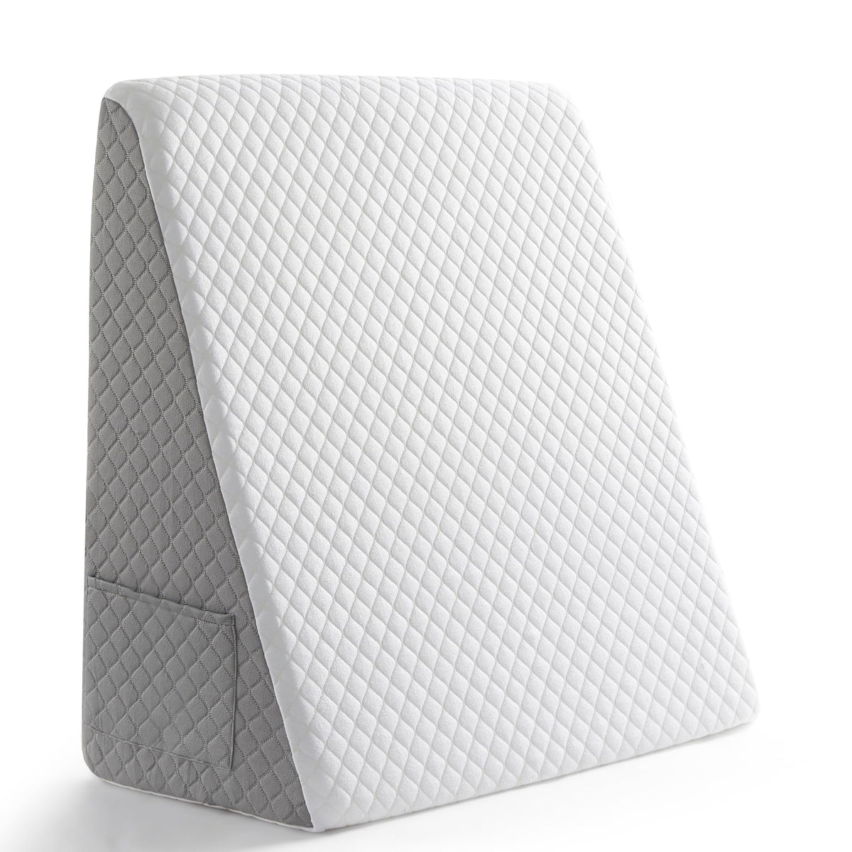 Premium Bed Wedge Pillow - Ergonomic Support for Sleeping, Post-Surgery, Acid Reflux Relief, and More - CertiPUR-US Certified Memory Foam - Removable Cover Included, Triangle, 24" x 22" x 7.5"