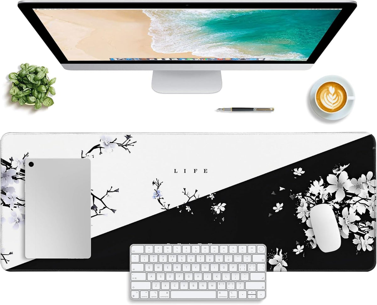 Mouse Pad Desk Mat XL Mouse Pad Gaming Keyboard Mat Office Desk Decor Accessories (Half Month)
