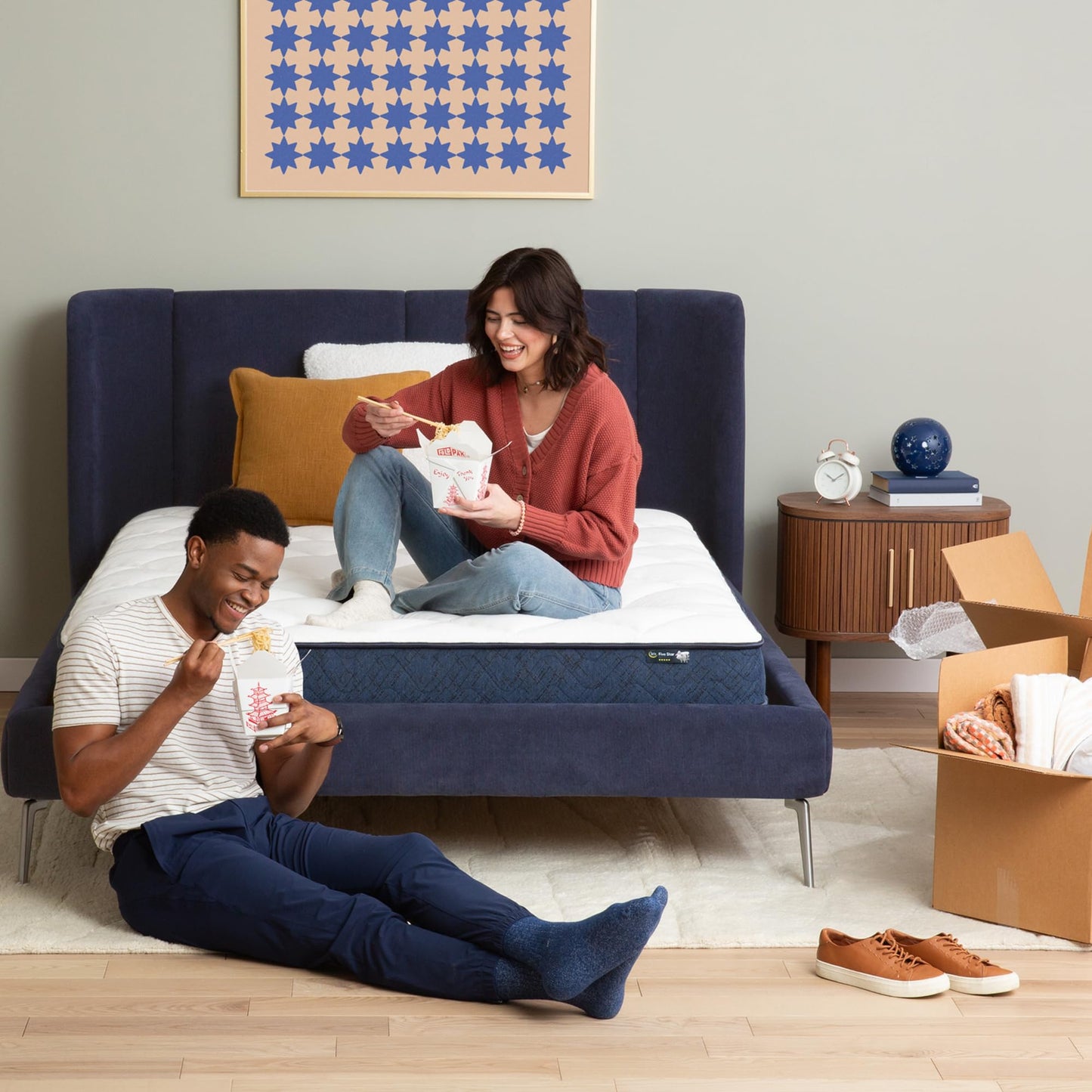 Serta Five Star Mattress Tranquility 10-Inch Medium – Twin– Zoned Lumbar Support, Pressure Relief, Cooling Foam – Bed-in-a-Box– 100 Night Trial, 10-Year Limited Warranty