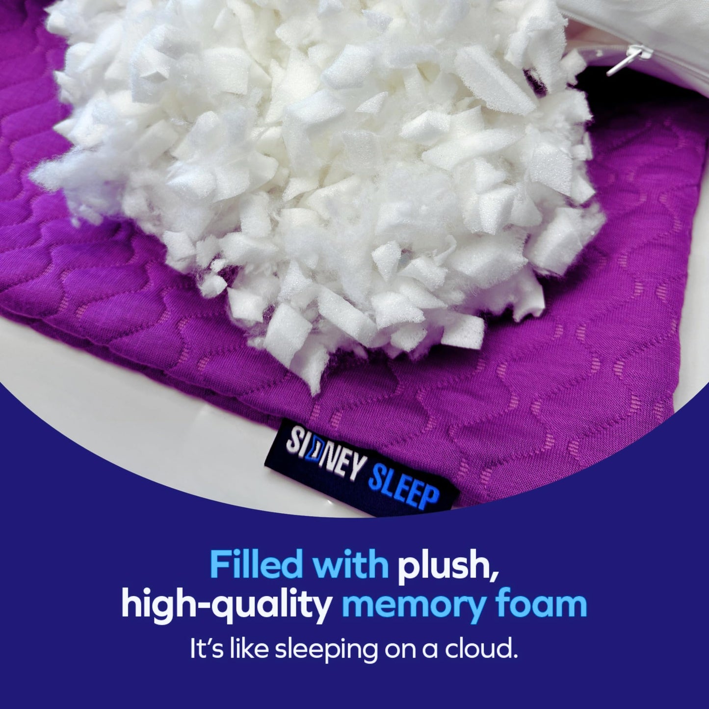 Sidney Sleep Pillow for Side and Back Sleepers - Comfort for Neck and Shoulder Pain - Adjustable and Customizable Shredded Memory Foam Filling - King Size - Extra Foam Fill Included (Magenta, King)