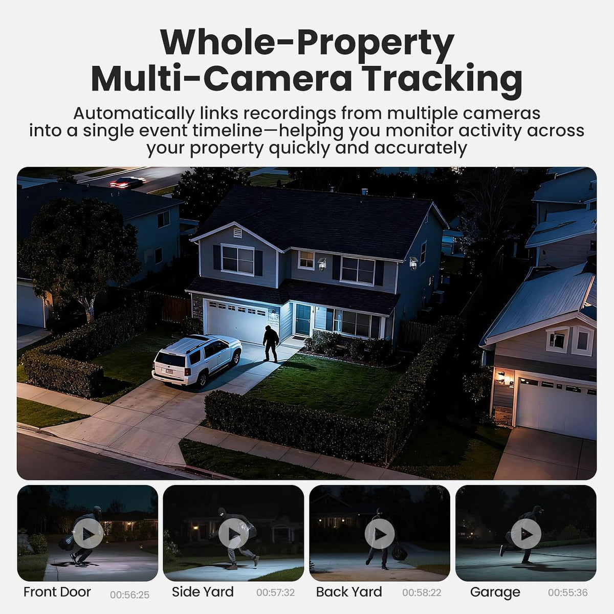 SOLIOM 4K Outdoor Solar Security Add-On Camera, Supports Up to 4 Cams