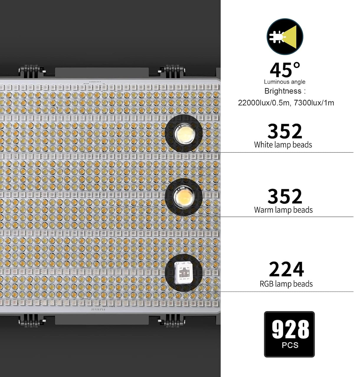 GVM 50W RGB LED Video Light, Studio Light with APP Control, 3200K-5600K Photography Lighting for Video, Product Shooting, 20 Scene Modes & CRI97+, CCT Loop, Hue Loop, 2packs