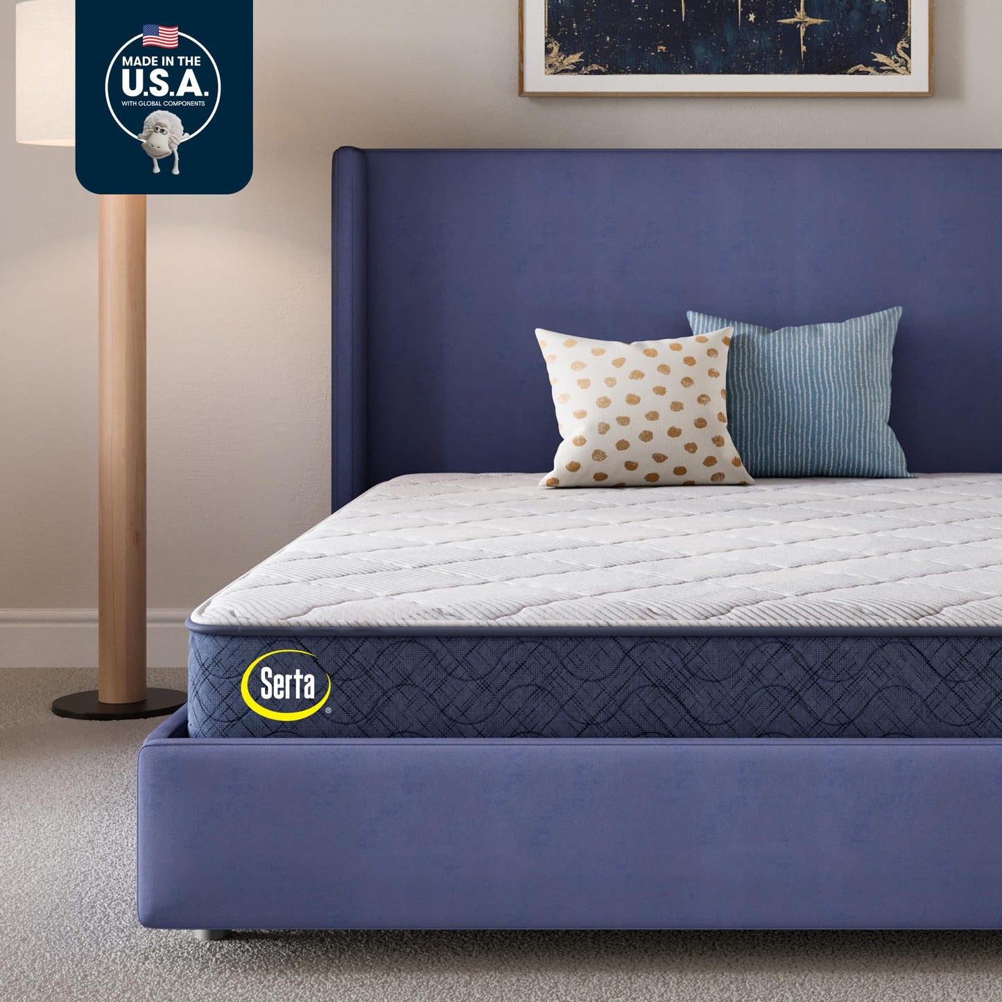 Serta Five Star Mattress Tranquility 10-Inch Medium – Twin– Zoned Lumbar Support, Pressure Relief, Cooling Foam – Bed-in-a-Box– 100 Night Trial, 10-Year Limited Warranty
