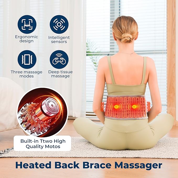 Decompression Back Support Belt for Lower Back Pain Relief, Spinal Air Traction Belt for Man&Woman Lumbar Pain Relief, Inflatable Belt One Size Fits 29-49 inches Waist