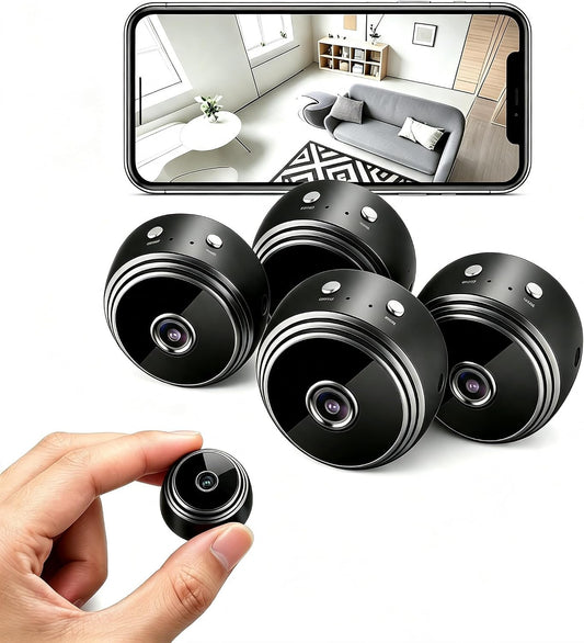 4 Pack Hidden Camera 1080P WiFi Night Vision for Pet Baby Home Security