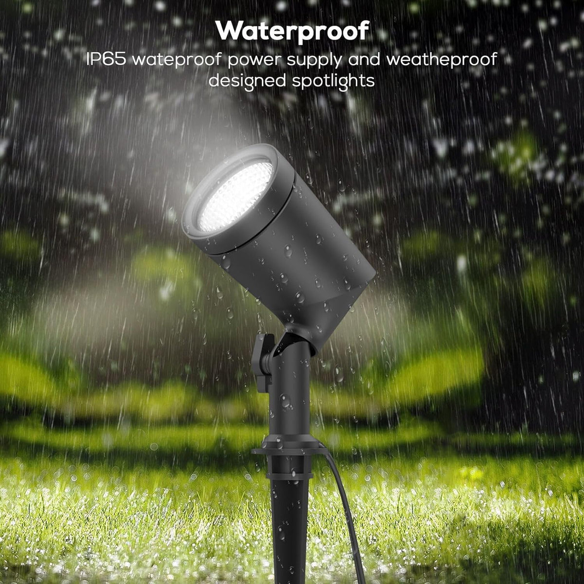 ZYAN APP Control Die-Cast Aluminum RGB Landscape Spotlights with Remote Control, Color Changing Music Sync Timer Alexa Compatible, Outdoor IP65 Waterproof for Patio Garden Yard Pathway, 8 Pack